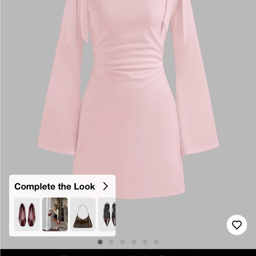 Cider Soft Pink Long Sleeve Dress